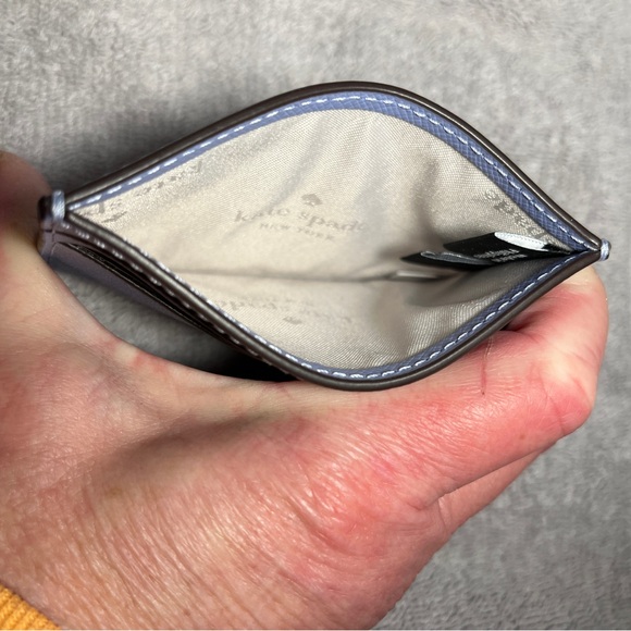 Kate Spade New York Saffiano Leather Card Holder Wallet Light Blue NWT - Picture 4 of 8